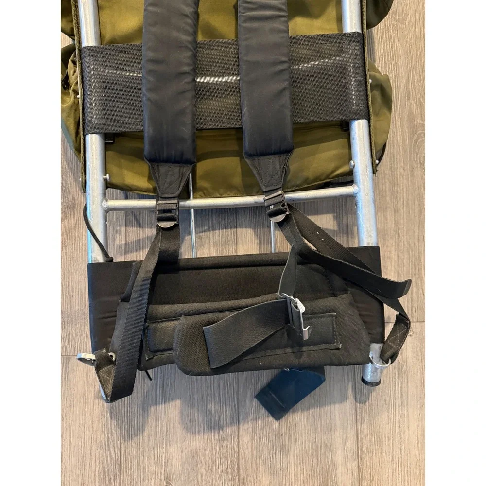 Vintage Kelty External Frame Backpack Olive Green Aluminum Hiking Camping Pack